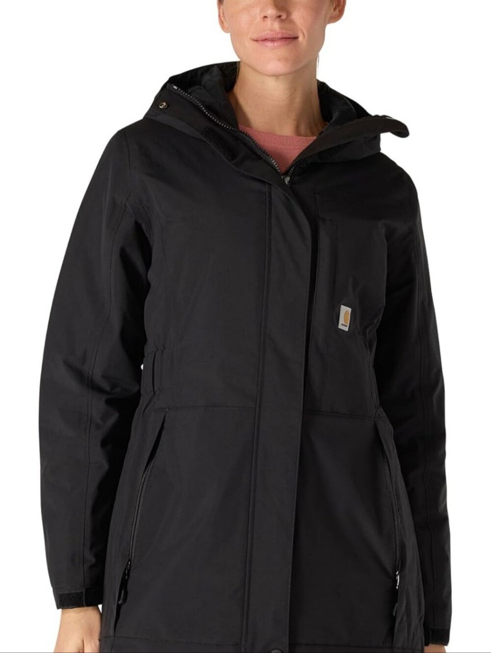 Carhartt Women's Black Storm Defender Hooded Jacket - Picture 4 of 7